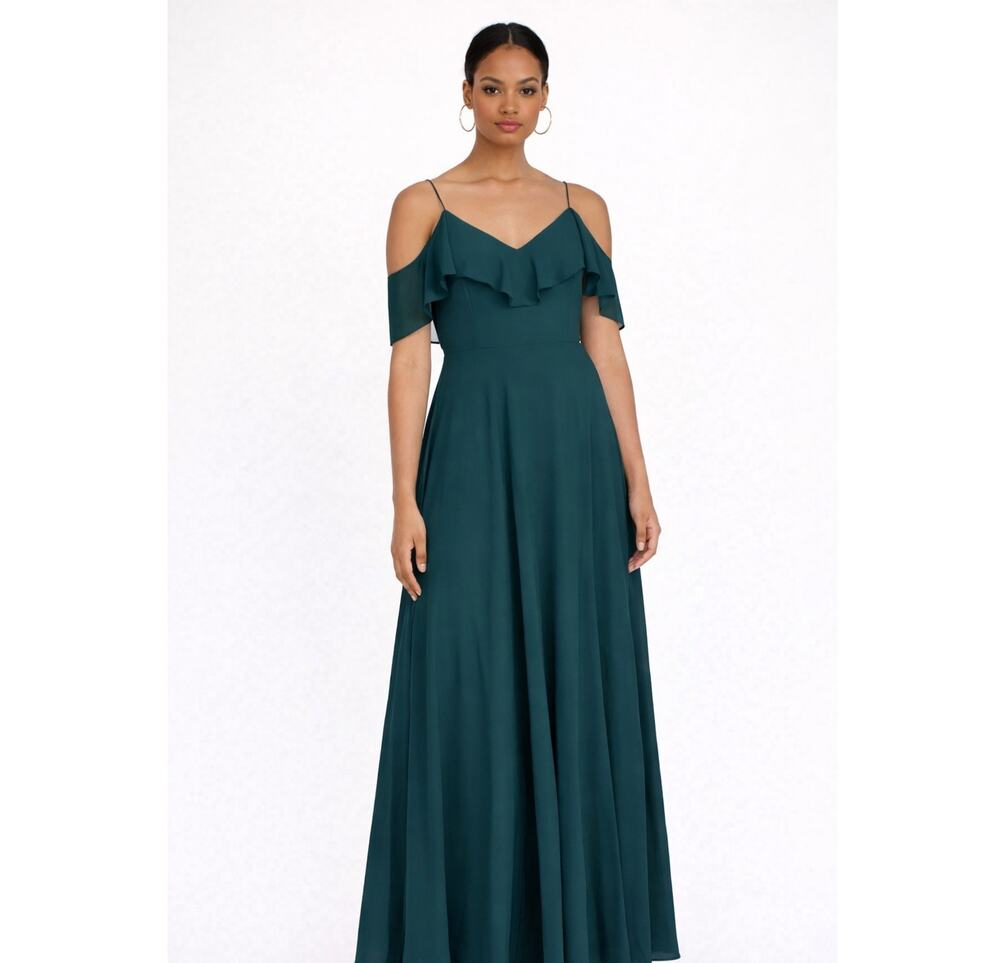 Jenny Yoo Mila Bridesmaid Dress Agave Formal Evening Maxi Womens Size 6